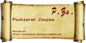 Pschierer Zsuzsa névjegykártya